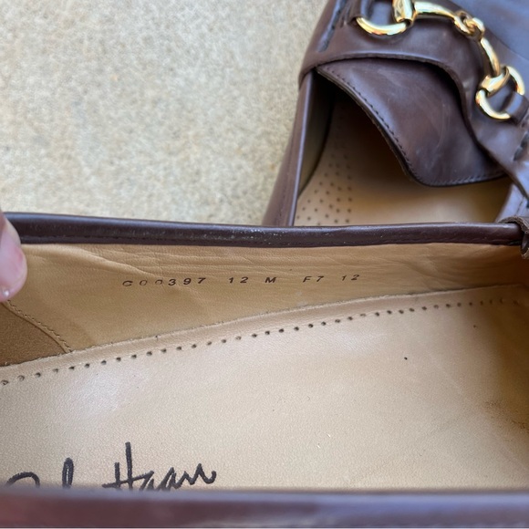 EXCELLENT Cole Haan Bit Loafer Sz 12 D/M Fine Leather Brown Mens Shoes Worn 3X - Picture 7 of 9